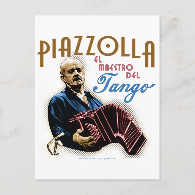 Astor Piazzolla Vykort (Framsida)