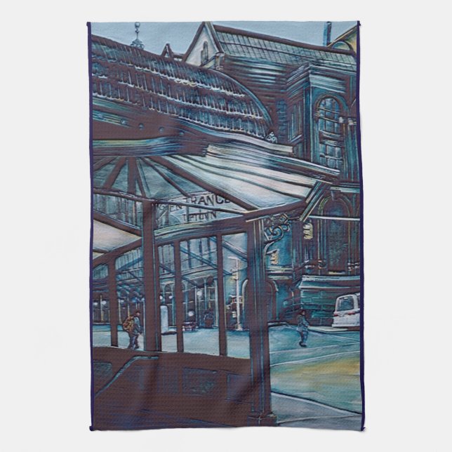 Astor Ställe Aborigines, NYC Kökshandduk (Vertikal)