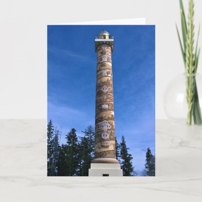 Astoria Column, Oregon Kort (Framsida)
