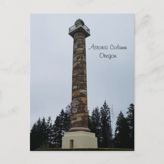Astoria Column på Oregon Kusten Vykort (Framsida)