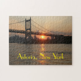 Astoria, NY Jigszawa Puzzle med RFK Bridge Pussel