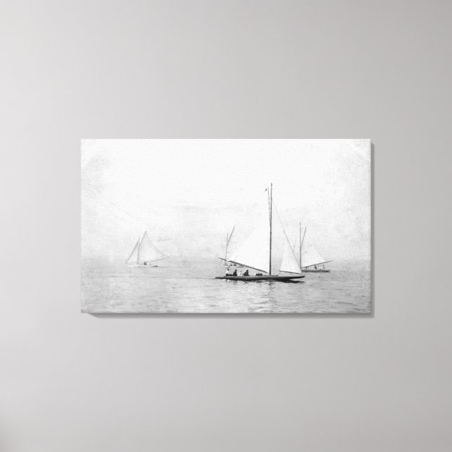 Astoria, Oregon annual Regatta Sailing Photograf Canvastryck (Framsida)
