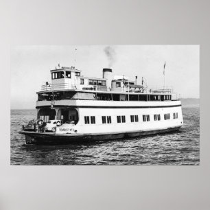 Astoria Oregon beskådar av färjan Astoria Poster