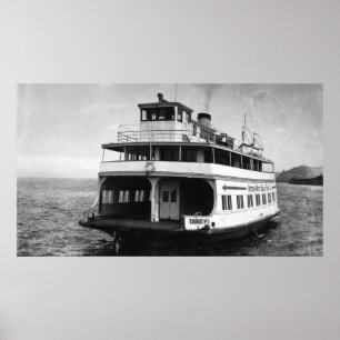Astoria Oregon beskådar av färjan Megler Poster