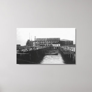 Astoria Oregon beskådar av fiskare emballage Canvastryck
