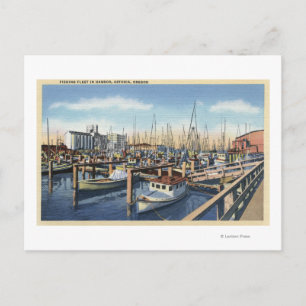 Astoria, Oregon - Fiskeflotta i hamnen Vykort