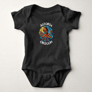 Astoria Oregon, glasruta, bläckfisk T Shirt