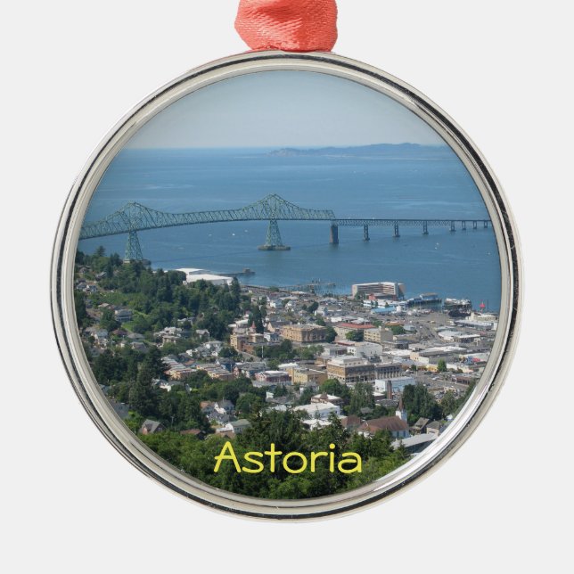 Astoria Oregon Julgransprydnad Metall (Framsidan)