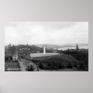 Astoria, Oregon Resevoir och fort Astoria Poster
