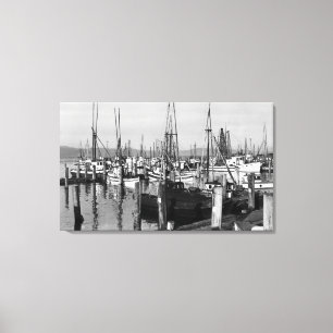 Astoria Oregon strand beskådar av fiskeflotta Canvastryck