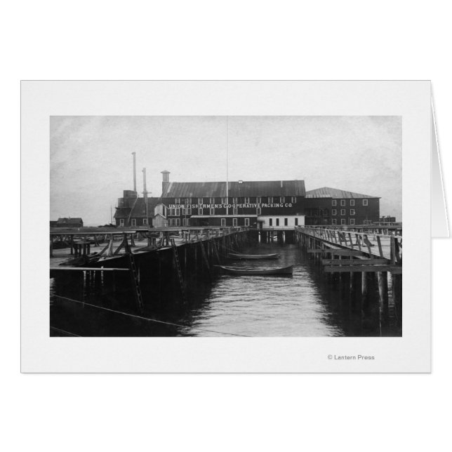 Astoria, Oregon syn på fiskefartygets förpackning Hälsningskort (Framsidan Horizontal)