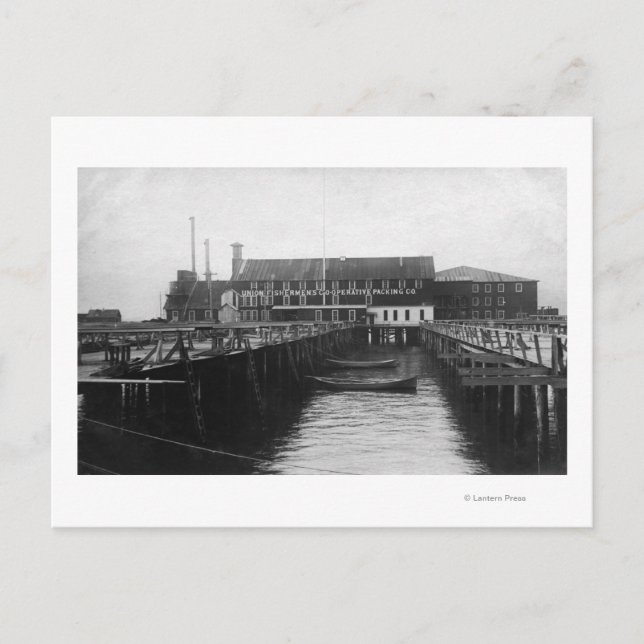 Astoria, Oregon syn på fiskefartygets förpackning Vykort (Framsida)