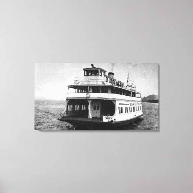Astoria, Oregon View of Ferry Megler Photograph Canvastryck (Framsida)