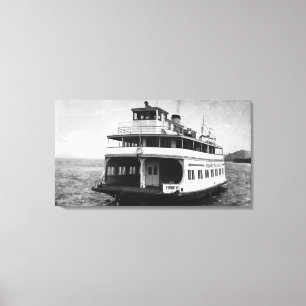 Astoria, Oregon View of Ferry Megler Photograph Canvastryck