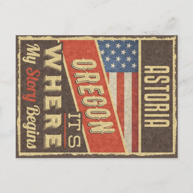 Astoria Oregon Vykort (Framsida)