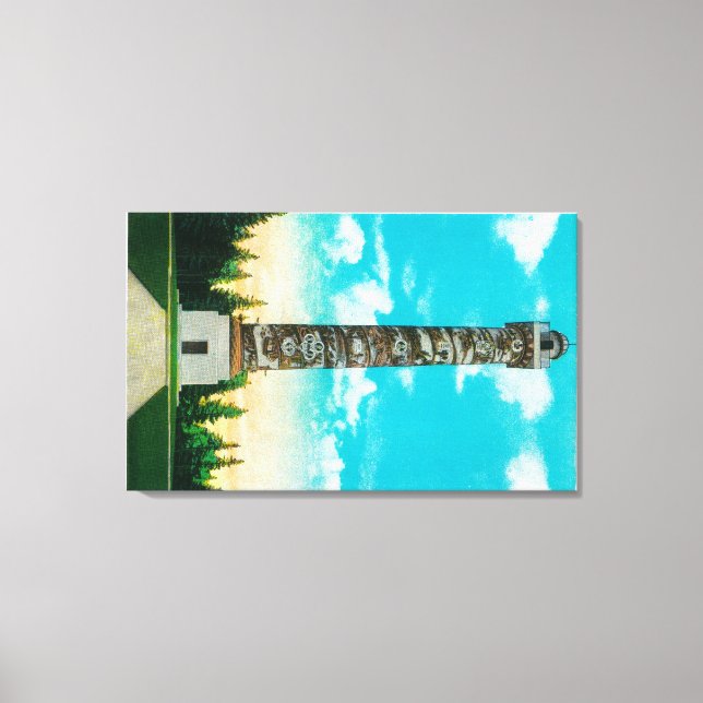 Astoria Pioneer ColumnAstoria, OR Canvastryck (Framsida)