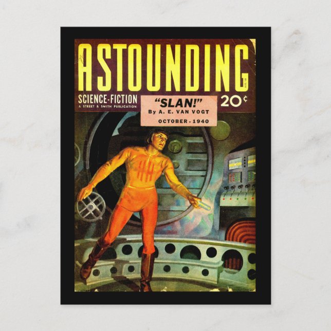 Astounding Science fiction_ oktober 1940_Pulp Art Vykort (Framsida)