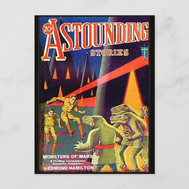 Astounding Stories of Toppen Science APR 1931 Vykort (Framsida)