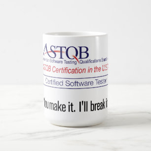 ASTQB intygade softwaretesteren som du gör den at Kaffemugg