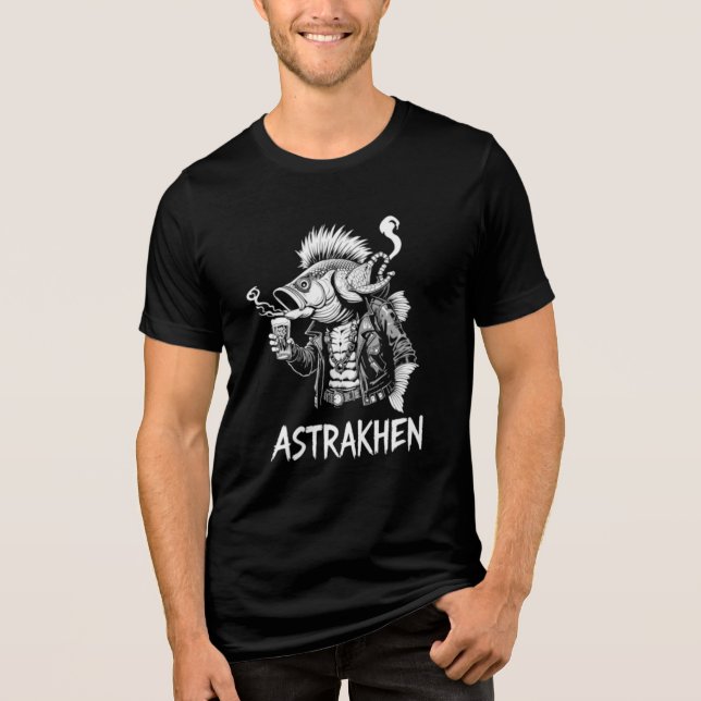 Astrakhen Punk Fish T Shirt (Framsida)