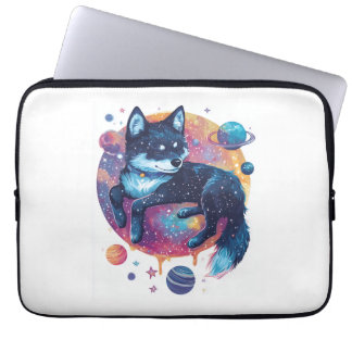 Astral Akita - Kosmisk Rymd Hund Laptop Fodral
