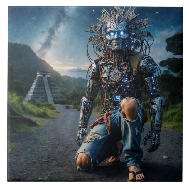 Astral Blue Jeans Warrior Kakelplatta (Framsidan)