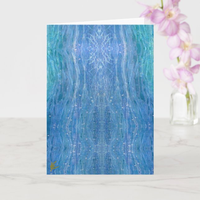 Astral Body Shimmers Blue Nature Meditation Kort (Orkide)
