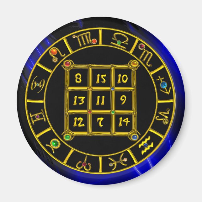 ASTRAL CODE,MAGIC SQUARE 33 Zodiac Astrology Chart Magnet (Framsidan)