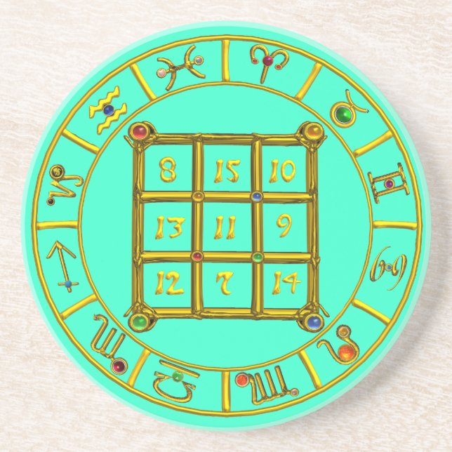 ASTRAL CODE,MAGIC SQUARE 33 Zodiac Astrology Chart Underlägg (Framsidan)