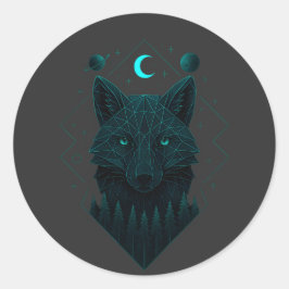 Astral Fox - Kosmisk Clever And Runt Klistermärke