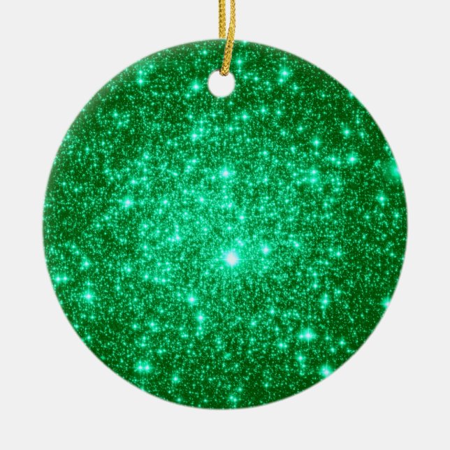 Astral Glitter Grönt, julprydnader Julgransprydnad Keramik (Framsidan)