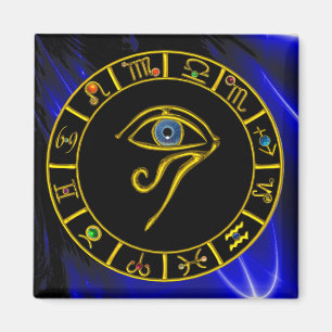ASTRAL HORUS ÖGA,BLUE TALISMAN Astrology Chart Magnet