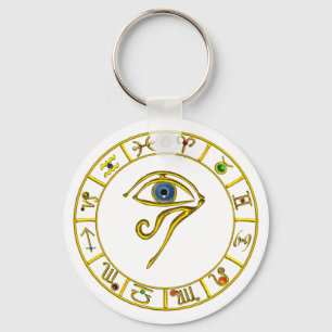 ASTRAL HORUS ÖGA,BLUE TALISMAN Astrology Chart Nyckelring