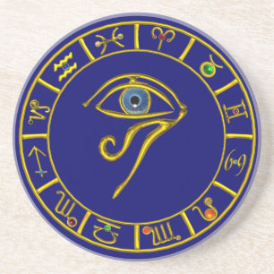 ASTRAL HORUS ÖGA,BLUE TALISMAN Astrology Chart Underlägg Sandsten