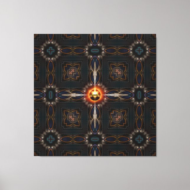 Astral Imperial Fractal Art-sammansättning Canvastryck (Framsida)