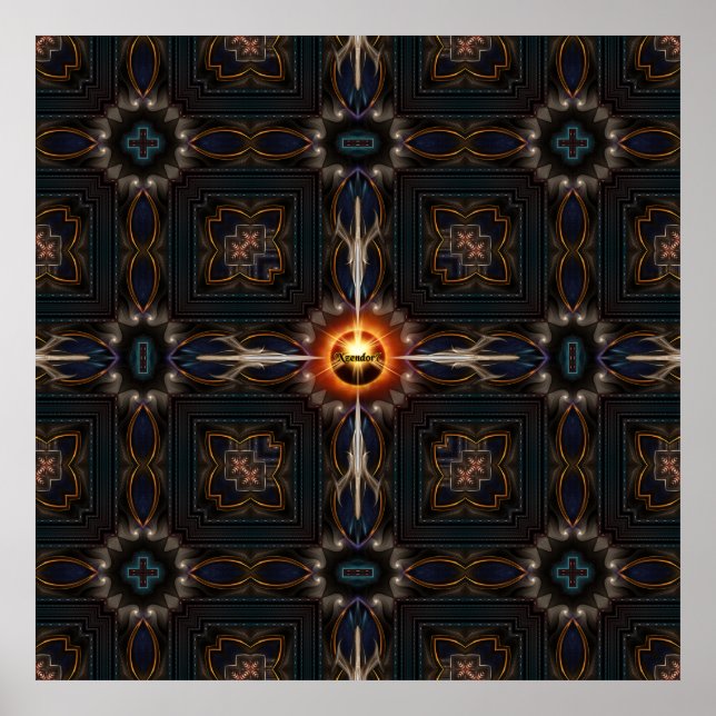 Astral Imperial Fractal Art-sammansättning Poster (Framsidan)