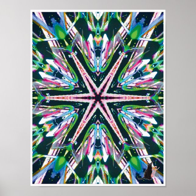 Astral Kinetic Collage Kaleidoscope Poster (Framsidan)