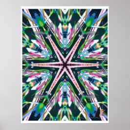 Astral Kinetic Collage Kaleidoscope Poster