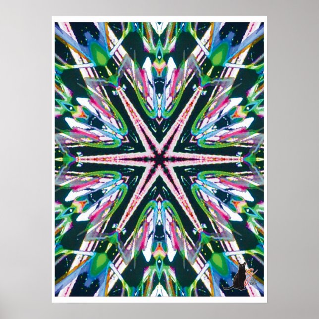 Astral Kinetic Collage Kaleidoscope Poster (Framsidan)