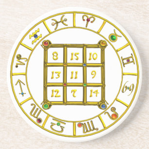 ASTRAL KODIFIERA/MAGI KVADRERAR 33, vit Underlägg Sandsten