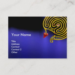 ASTRAL LABYRINTH,ASTROLOGY ZODIAC CHART Black Blue Visitkort