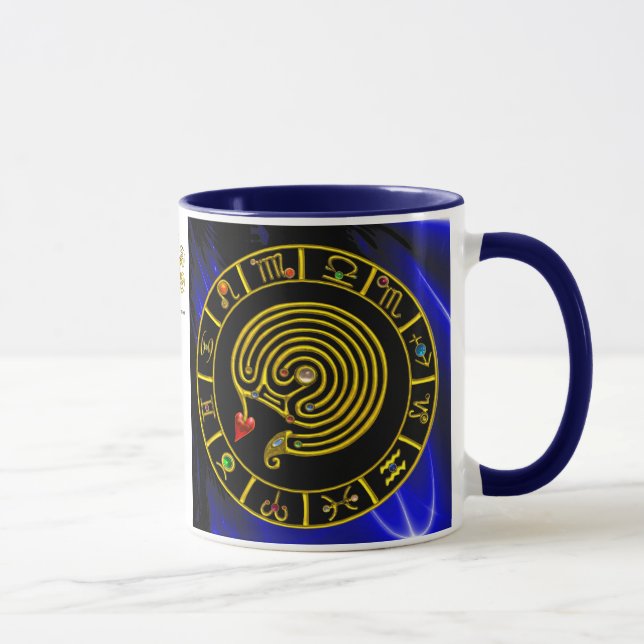 ASTRAL LABYRINTH GULD ZODIAC CHART Astrology Mugg (Höger)