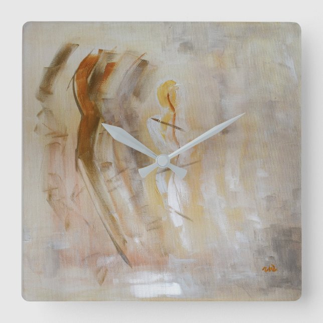"Astral Ljus apparby Ramona Walach Fyrkantig Klocka (Framsida)