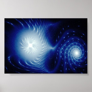 astral ljust bildar - den kosmiska fluxen poster