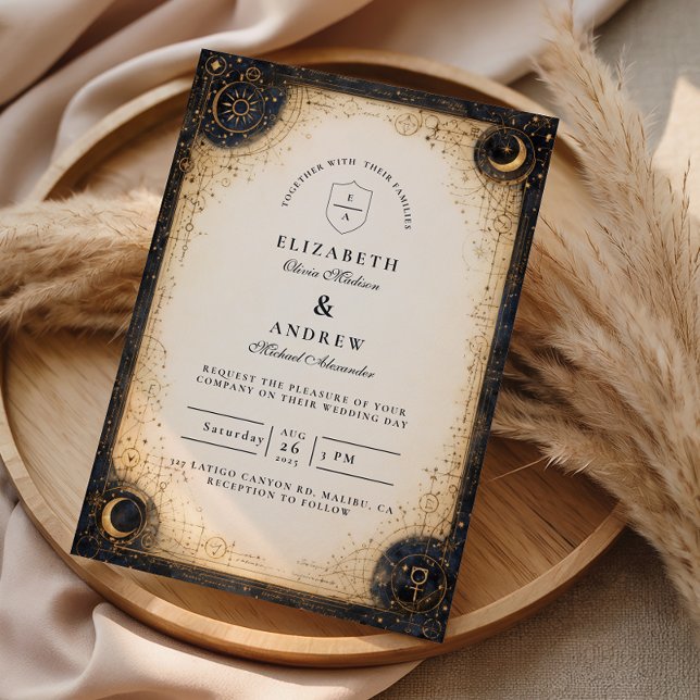 Astral Night Wedding Inbjudningar (Skapare uppladdad)