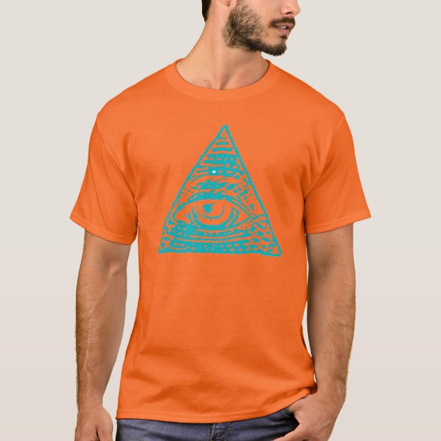 Astral ont symbol för ögaIlluminati pyramid T-shirt (Framsida)