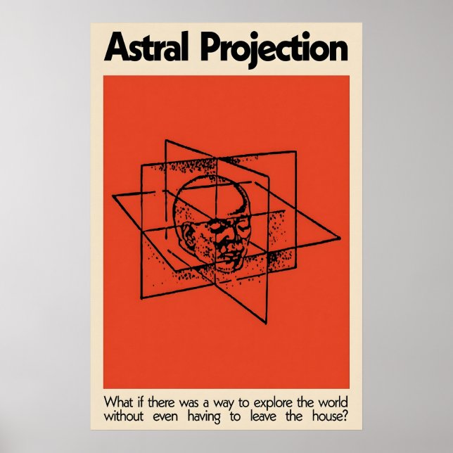 Astral Projection Japansk Abstrakt Bauhaus Poster (Framsidan)