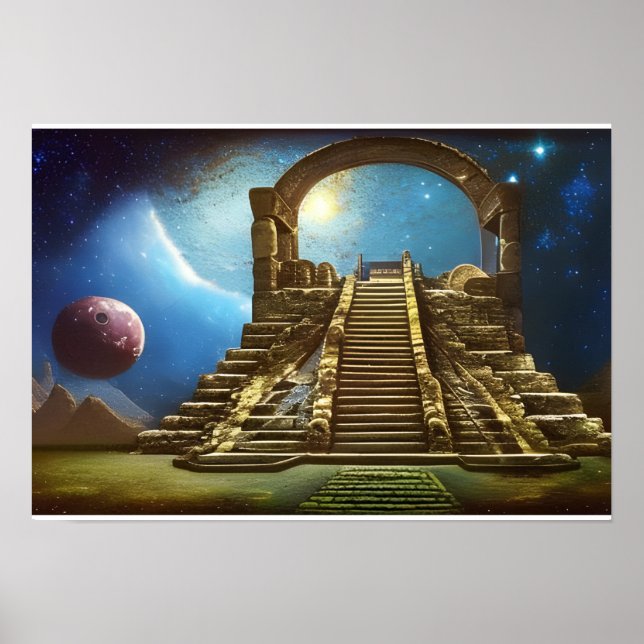 Astral Ruins Digital Art Poster (Framsidan)