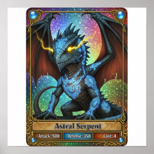 Astral-serverhandelskort Poster