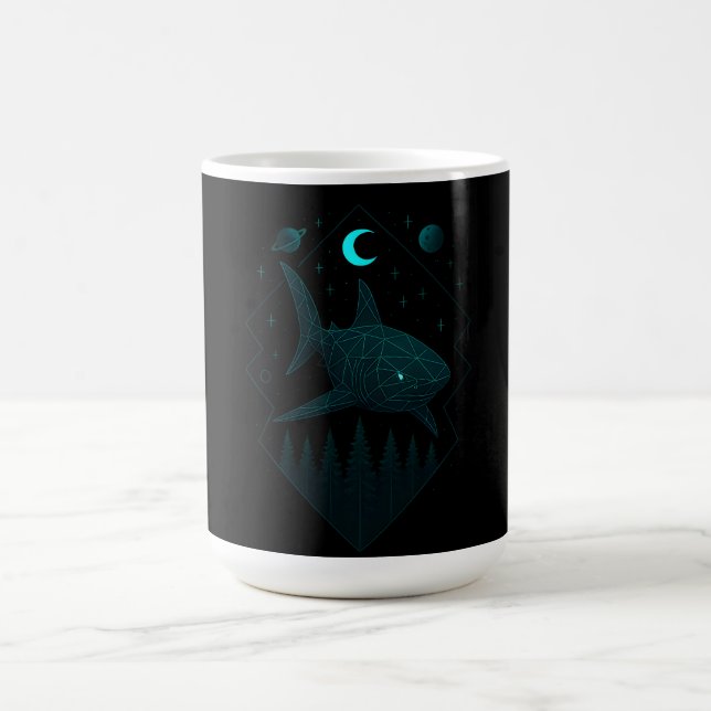 Astral Shark - Cosmic Ocean Predator Kaffemugg (Center)